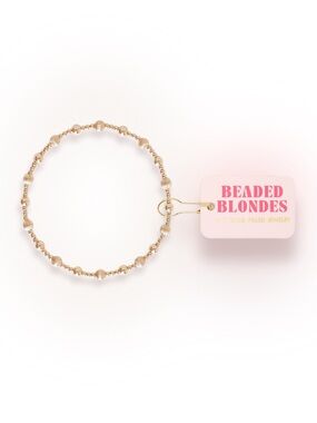 Beaded Blondes Petite 6.25 Inch Palmer Fluted Gold Bracelet